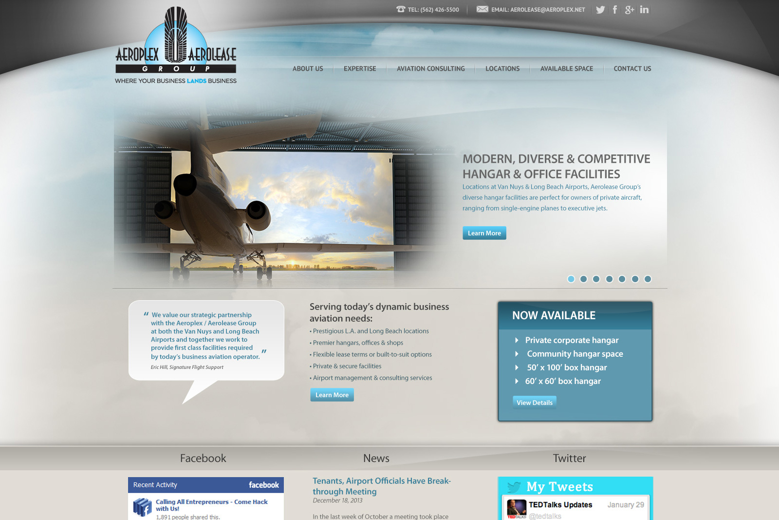 Web Design for Aviation Industry