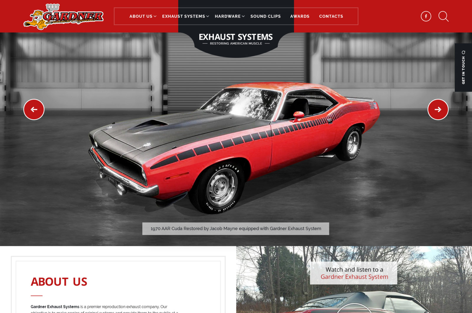 Web Design for Muscle Car Exhaust
