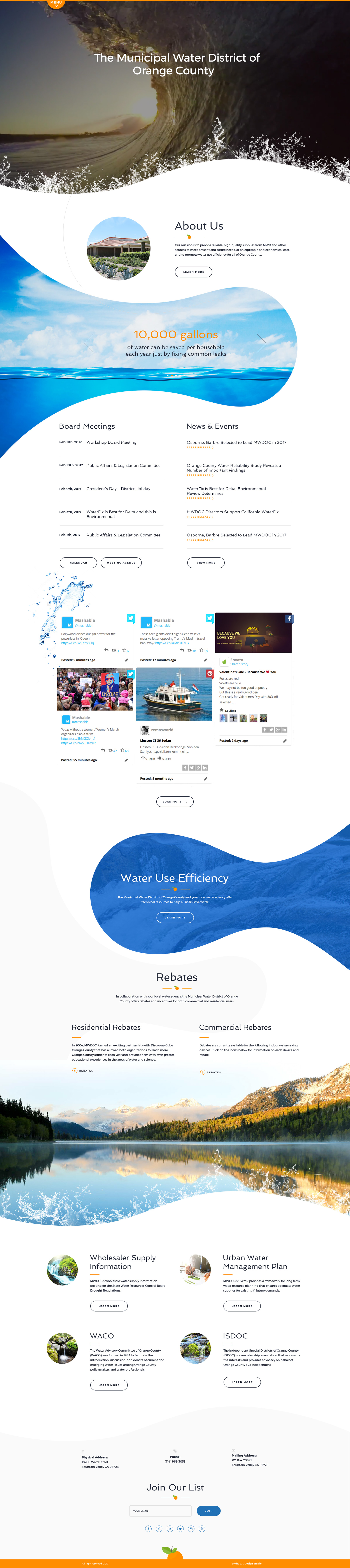 Web Design for Municipal Water District of OC