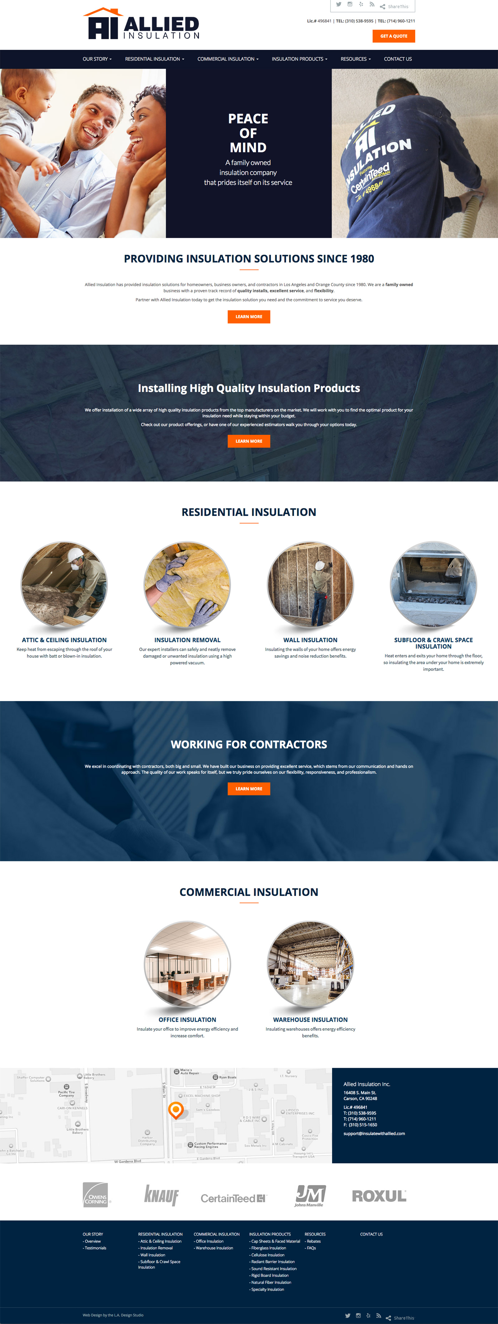 Allied Insulation Website Design