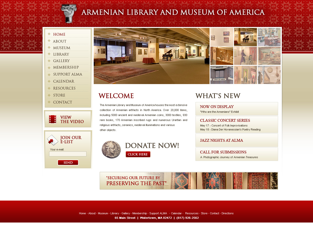 museum web design