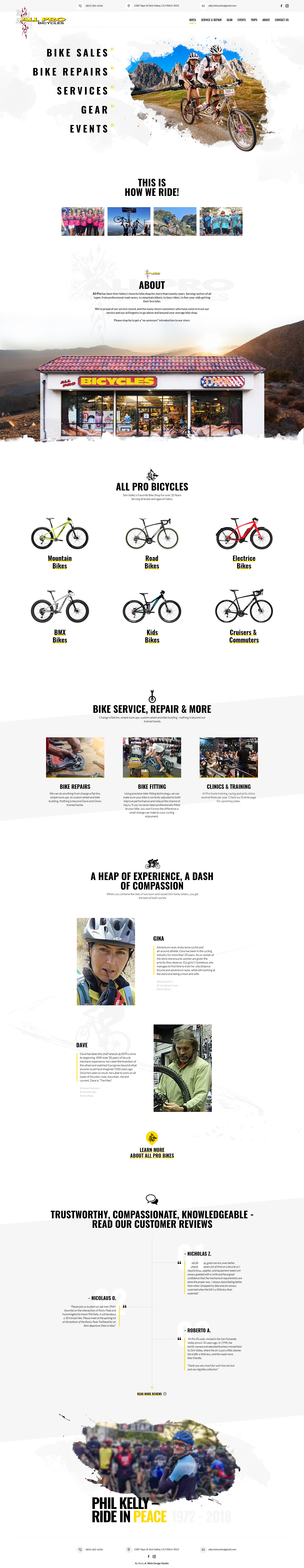 Bike Shop Web Design