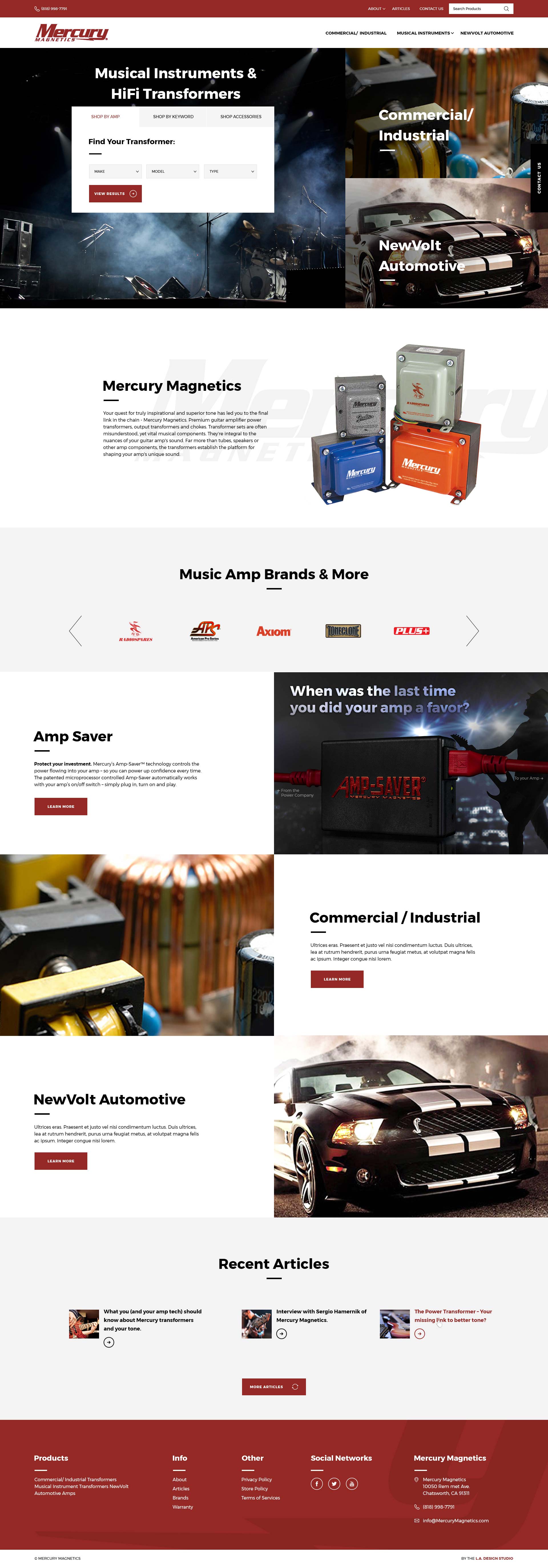 Music Manufacturing Website Design