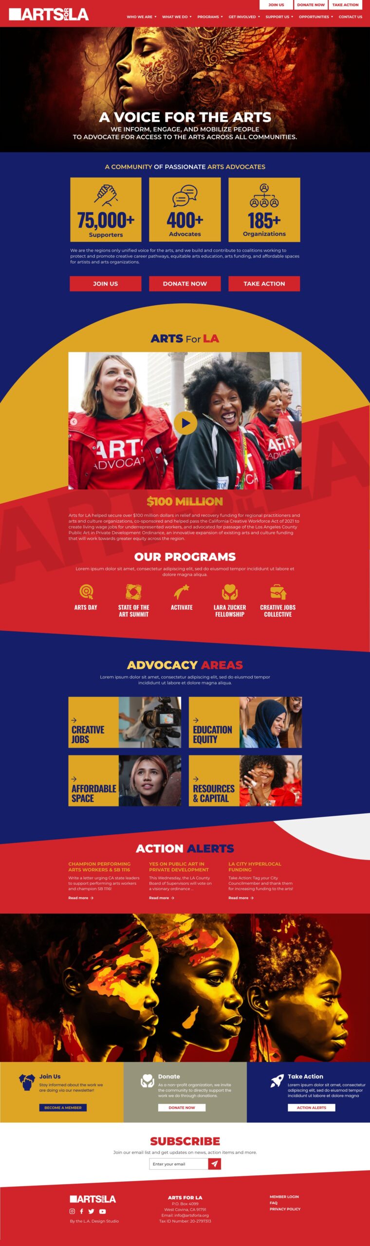 Arts for LA Nonprofit Web Design – Los Angeles Web Design Company Los Angeles Nonprofit Website